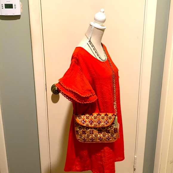 Cute fabric and bead purse - Picture 3 of 9